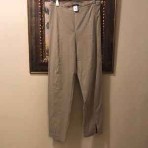 Mesmerize high waist zip front stretch spit hem vertical stitch detail pants